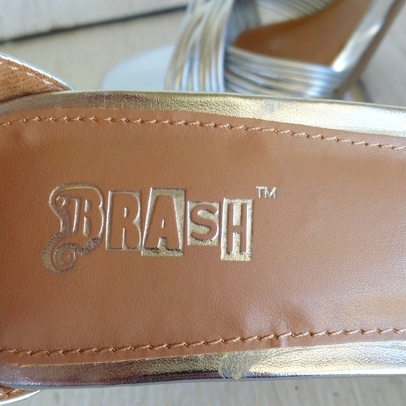 Silver Splash Women's Strappy Heels - Picture 6 of 7